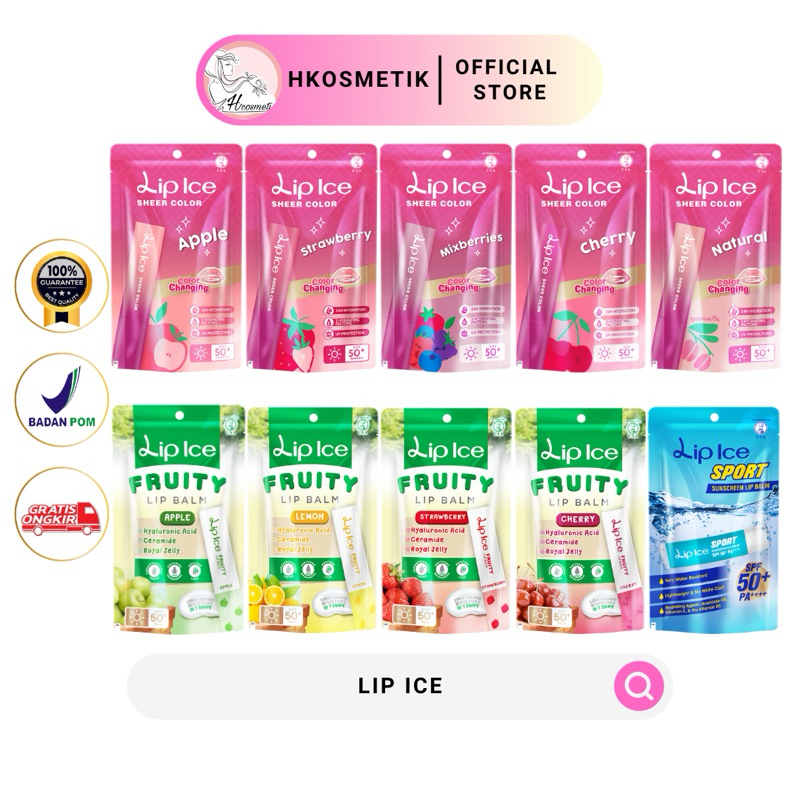 Lip Ice Sheer Color Lip Balm SPF50 | Lip Ice Sheer Color | Fruity SPF50 | Sport SPF50+ Lip Balm