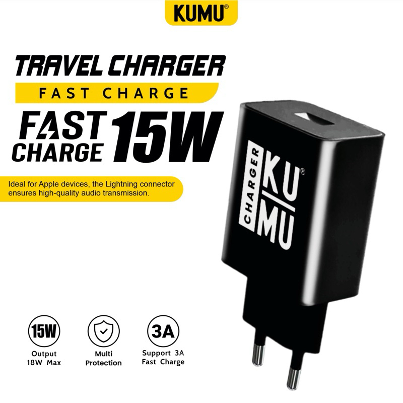 Adaptor Charger 15W Fast Charging GadgetKU GadgetMU