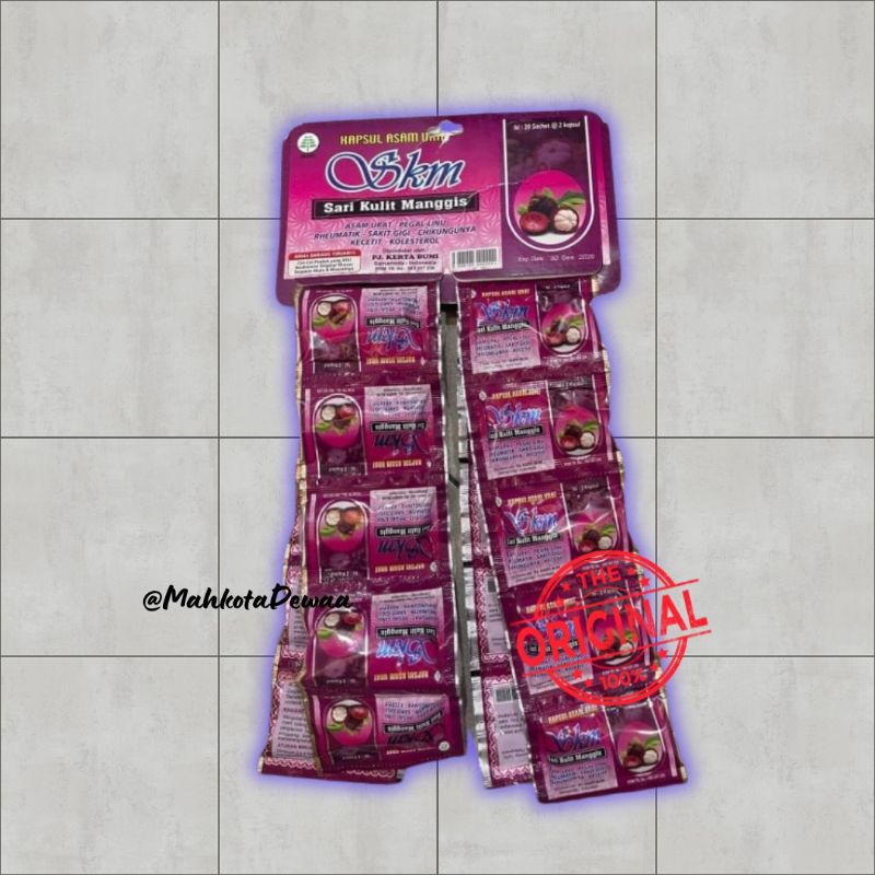 

skm kapsul//sari kulit manggis//obat asam urat
