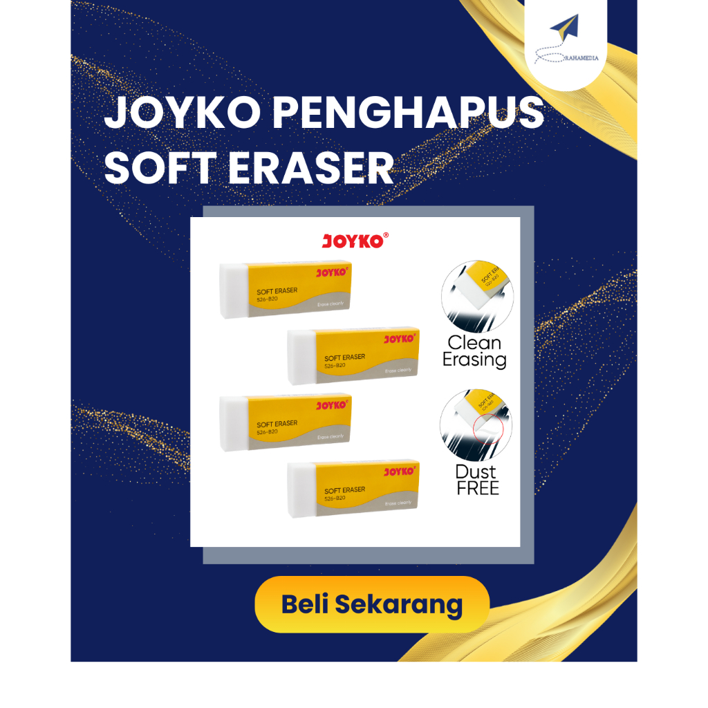 

Penghapus JOYKO Putih Halus | Penghapus Pensil Soft Eraser Original | Penghapus lembut Murah
