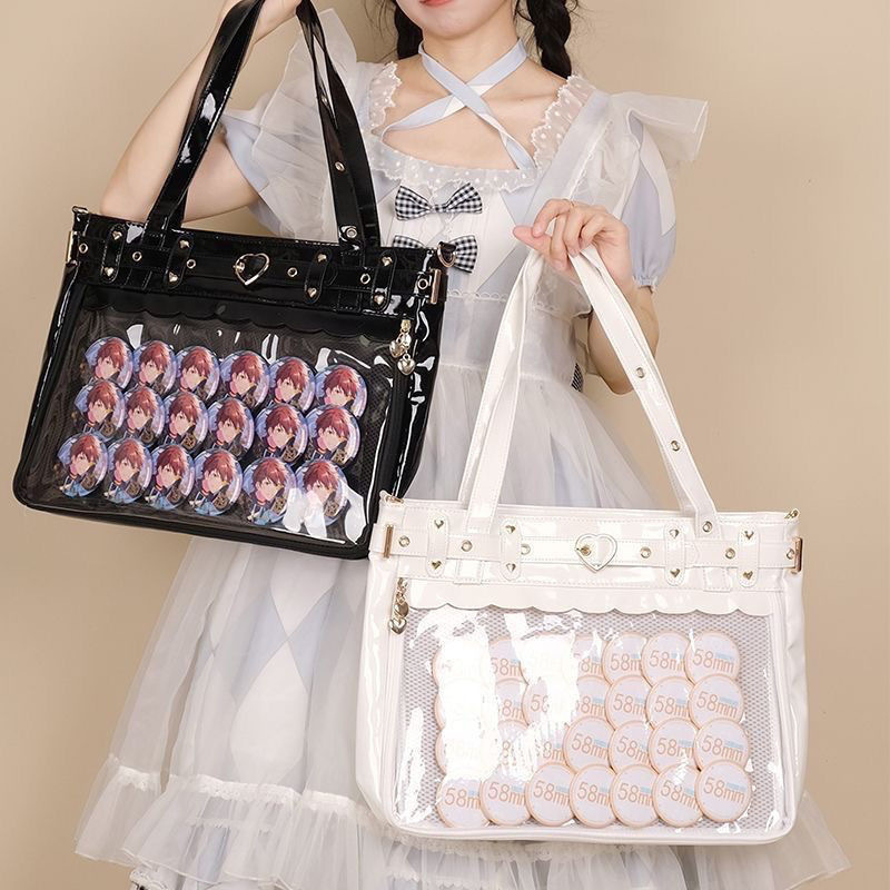 [READY STOCK] ITABAG TAS TOTE BAG UNTUK BADGES BONEKA SIMPAN PIN KEYCHAIN COSPLAY ANIME LOLITA BAG