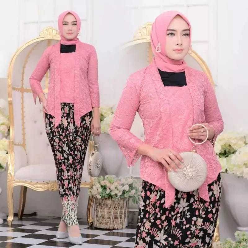 SM Setelan Kebaya Kutubaru Kebaya Kartini Atasan Kebaya Modern Set Kebaya Wisuda Kebaya Remaja Kebay