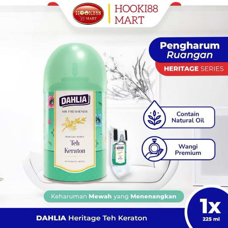 DAHLIA TEH KERATON / Dahlia Air Freshener Automatic Refill Heritage Series / Pengharum Ruangan Otoma