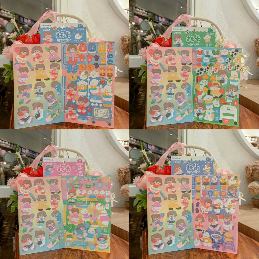 

Sticker DIY Tao Tao/Sticker Cartoon Anak Dewasa Cute 1pack isi 2lembar