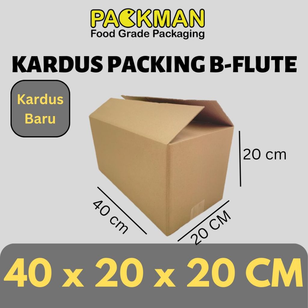 

KARDUS PACKING 40x20x20 cm / BOX KARTON CORUGATED B-FLUTE / PACKING ONLINE