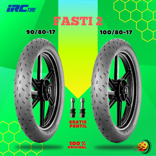 Paket Ban Motor Soft Compound IRC FASTI 2 90/80-17 + 100/80-17 Tubeless