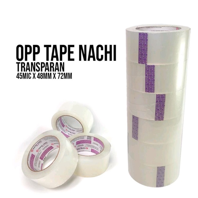 

NACHI LAKBAN BENING 2 INCH / LAKBAN ISOLASI NACHI 2 INCH PUTIH 1 ROLL