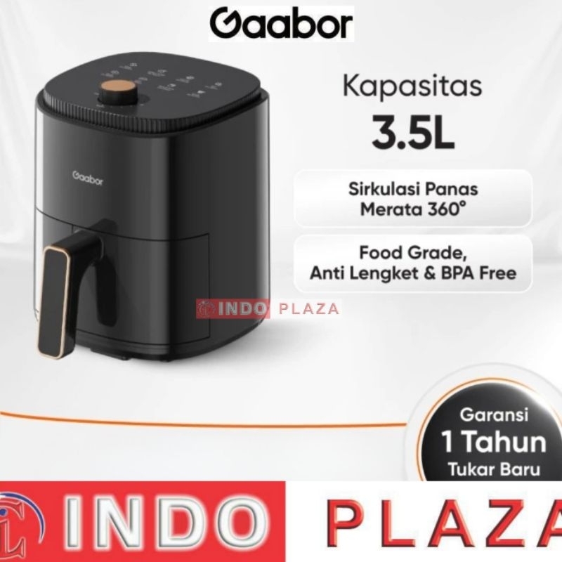 Gaabor AF-35M02A Air Fryer 3.5L Penggorengan Tanpa Minyak Low Watt Hitam