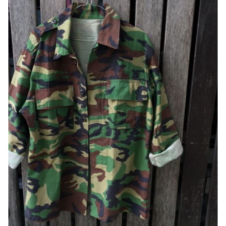 KODE A66A Kemeja Woodland army korea