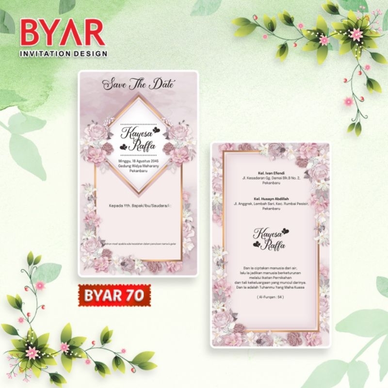 UNDANGAN PERNIKAHAN Byar 70