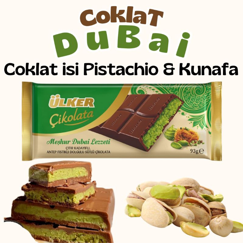 

COKLAT DUBAI VIRAL PISTACHIO KUNAFA | ulker Turki | Coklat Turki Ulker