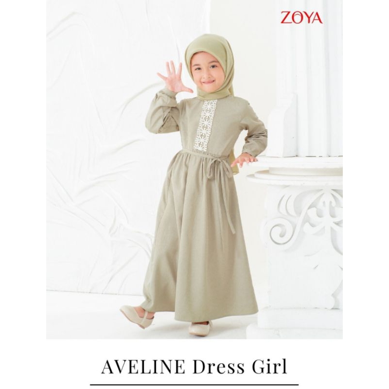Aveline Dress Girl Zoya - Sarimbit - Gamis Anak