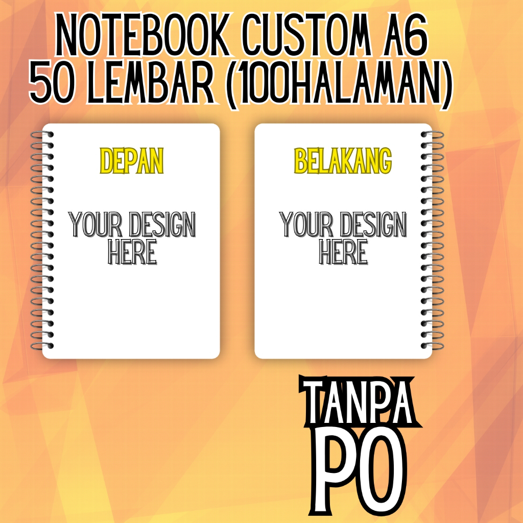 

NOTEBOOK/NOTES CUSTOM UKURAN A6 100 HALAMAN