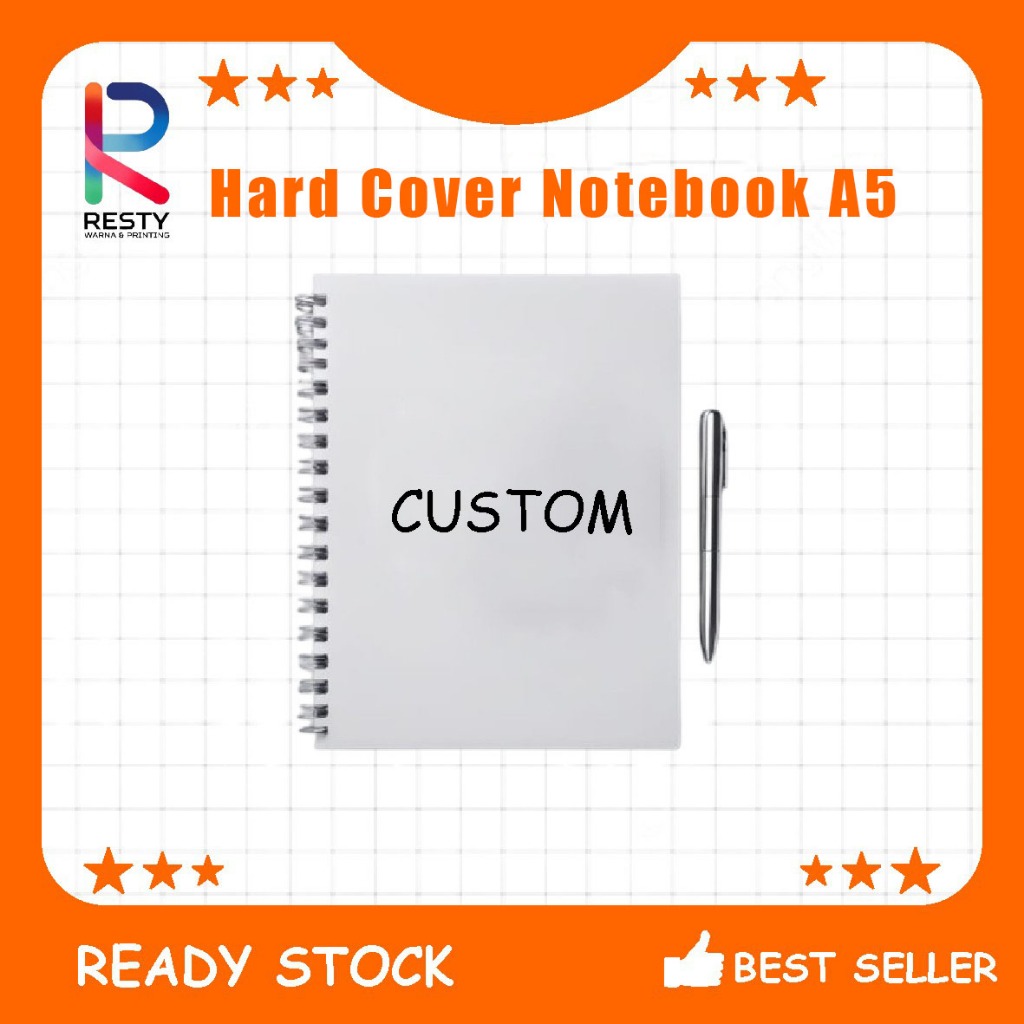

Notebook Custom A5, Buku Catatan A5 Custom Gambar, Logo, Merchandise – Hard Cover Ring 100 Halaman