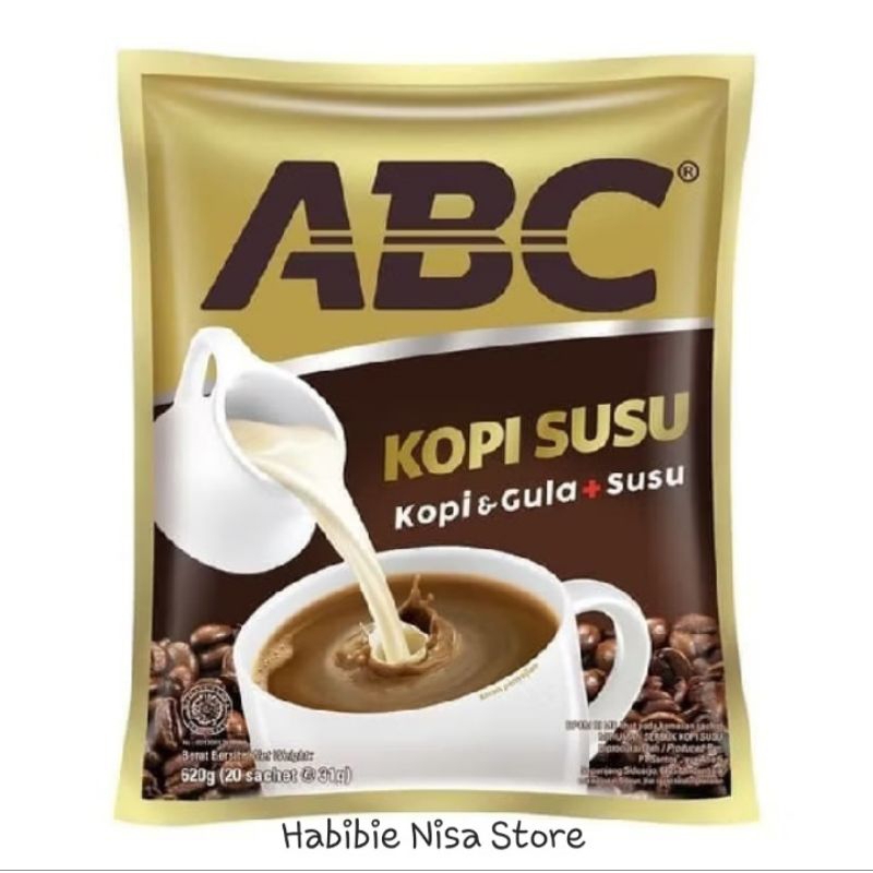 

ABC KOPI SUSU 3IN1 30g 1RENCENG ISI 10 SACHET