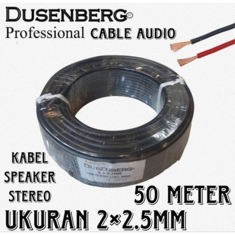 Kabel Audio speaker DUSENBERG kabel audio stereo dengan serabut tebal 50meter