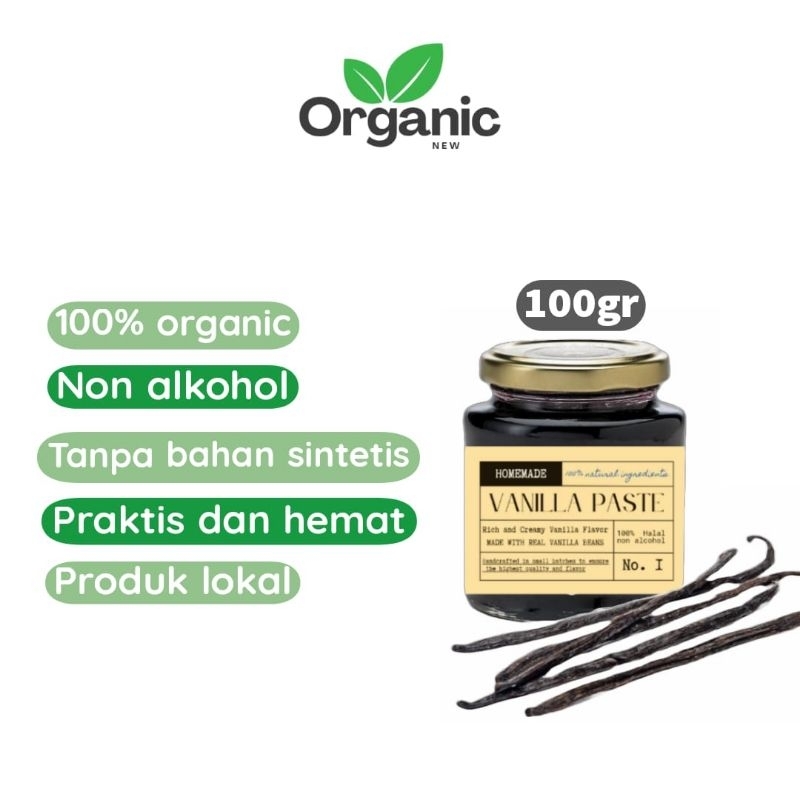 

100GR HOMEMADE VANILLA PASTA ORGANIK PREMIUM GOURMET (NON ALKOHOL)