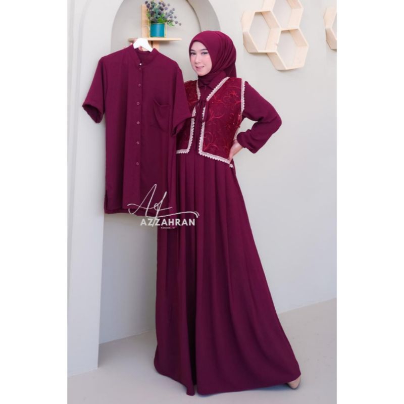 KALIMA GAMIS SET COUPLE FREE HIJAB | Dress couple terbaru