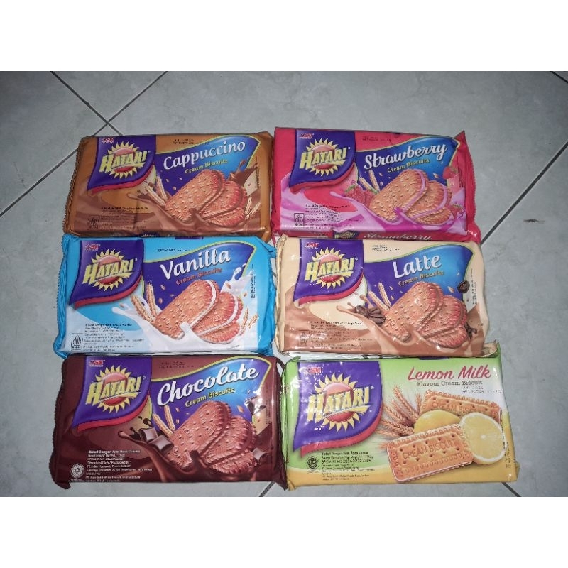 

HATARI Cream Biscuits 190gr cream biscuits dengan berbagai varian rasa