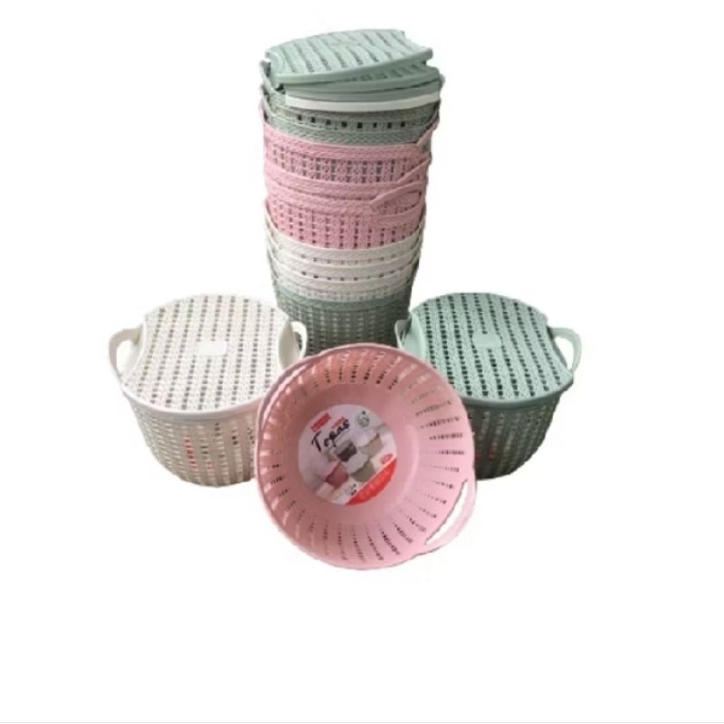 KERANJANG BULAT SERBAGUNA / KERANJANG PLASTIK / KERANJANG HAMPERS