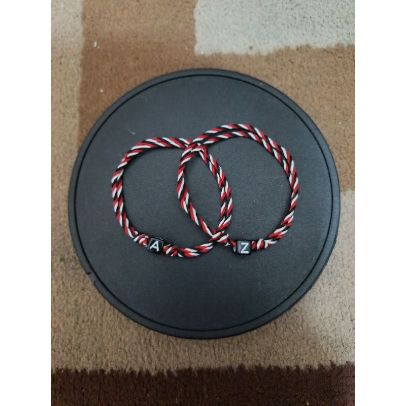 Gelang Tridatu Inisial A/Z Kotak, Gelang Tridatu Inisial Costum, Gelang Tridatu Tradisional Bali