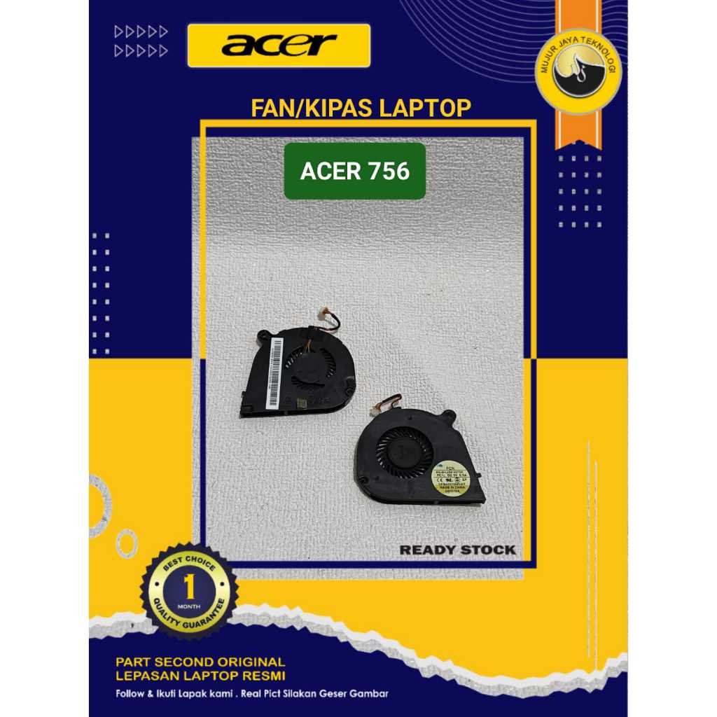 Fan HSF Heatsing Kipas Cooler Laptop Acer Aspire One 756 V5-171 V5-131 Second Normal Tested Original