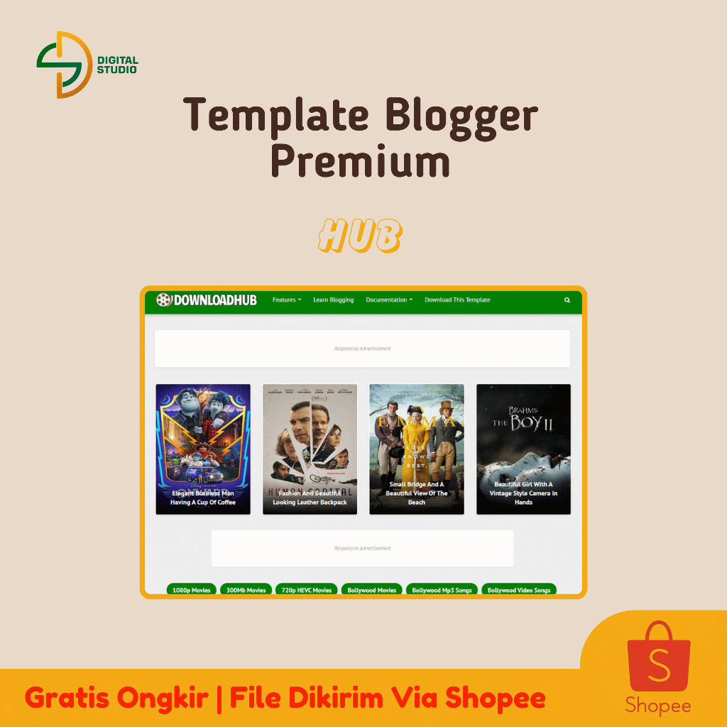 Template Blogger Premium Hub