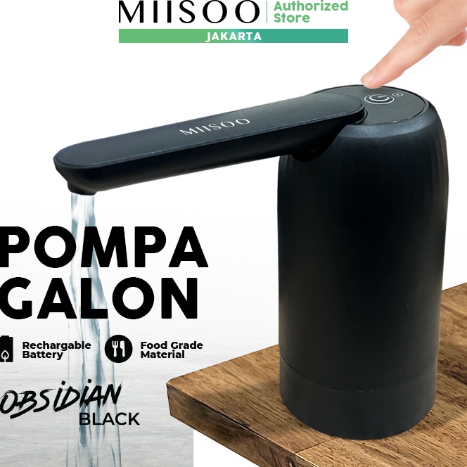 FG2 MIISOO Pompa Obsidian BlackPompa Air All BlackPompa Galon ElektrikPompa USB Charger Pompa Air Ga