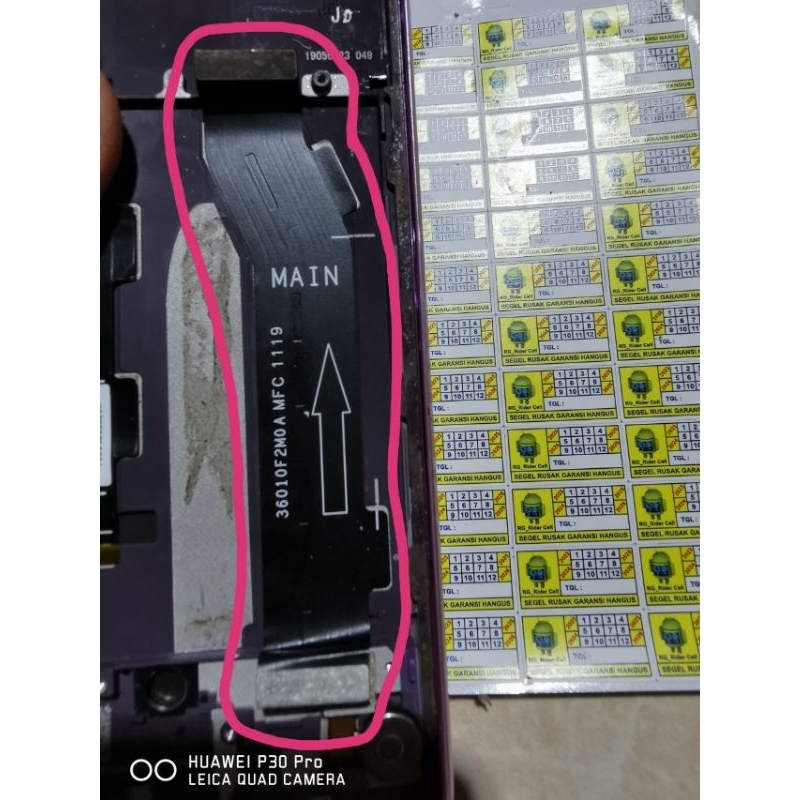 flexible board penghubung papan bawah xiomi xiaomi mi 9 se original copotan normal
