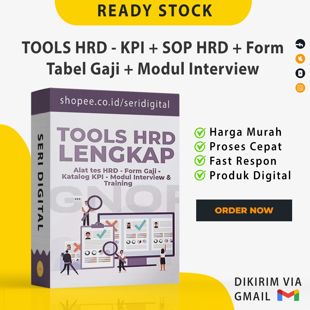 TOOLS HRD - KPI + SOP HRD + Form Tabel Gaji + Modul Interview