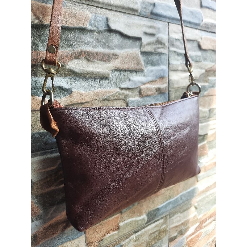 Slingbag Kulit Cokelat NOBRAND - TAS PRELOVED