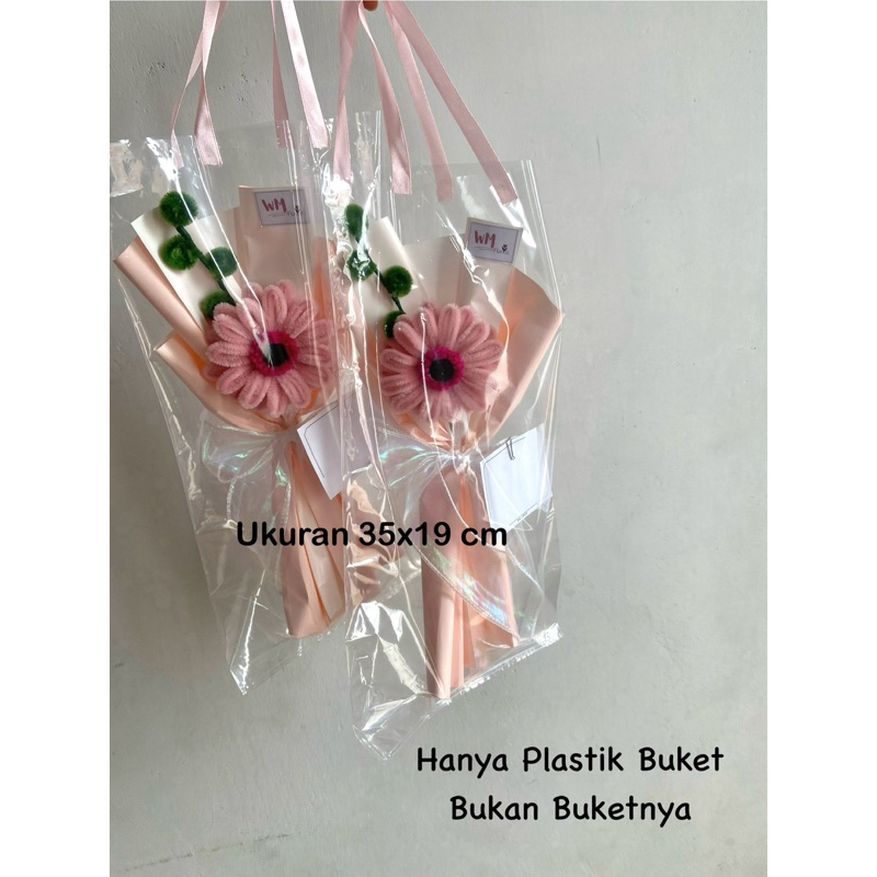 

Tas Plastik Buket | HANYA TAS BUKET | Plastik + Pita