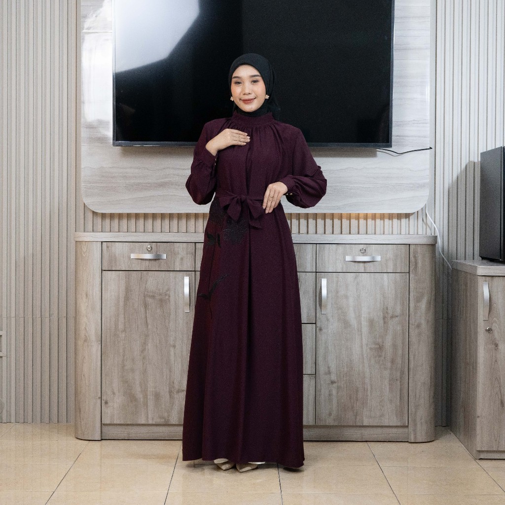 MAYANG COLLECTION - G02847 | GAMIS ATASAN WANITA BROKAT SARIMBIT LEBARAN