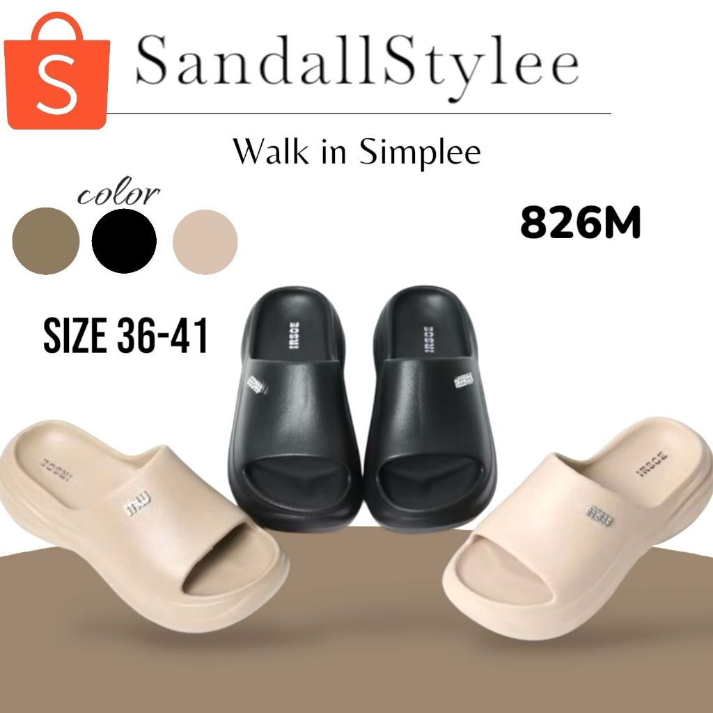 SANDAL SLOP EVA RUBBER SANDAL WANITA SANDAL KARET RUBBER PREMIUM-826M