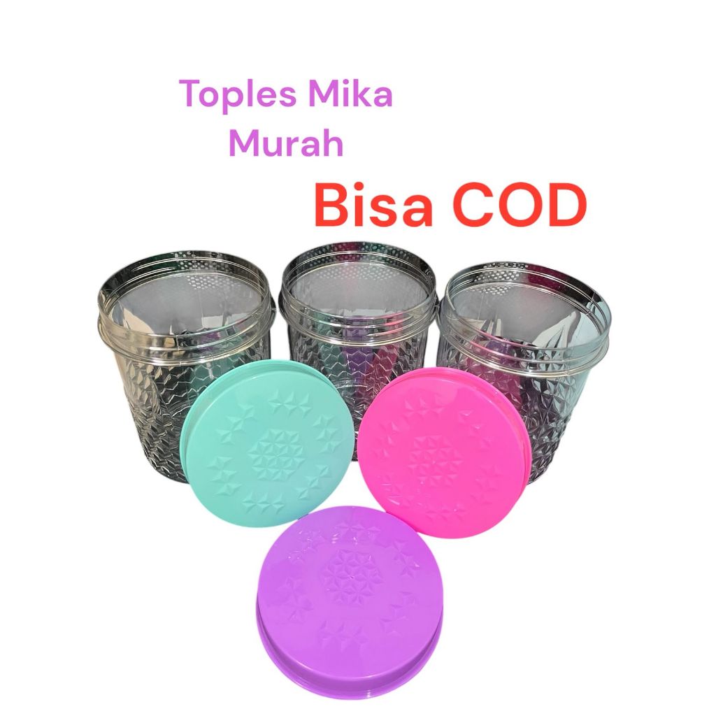 Toples Mika Cantik 1.000 ML /Toples Makanan /Toples Cemilan / Toples Bulat / Toples Serbaguna