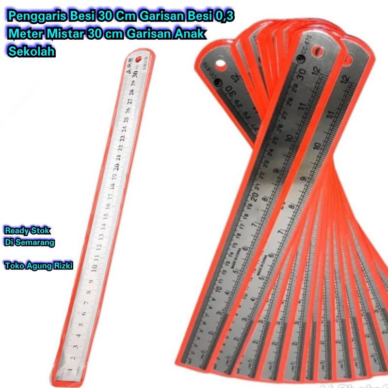 

Penggaris Besi 30 Cm Garisan Besi 0,3 Meter Mistar 30 cm Garisan Anak Sekolah Semarang