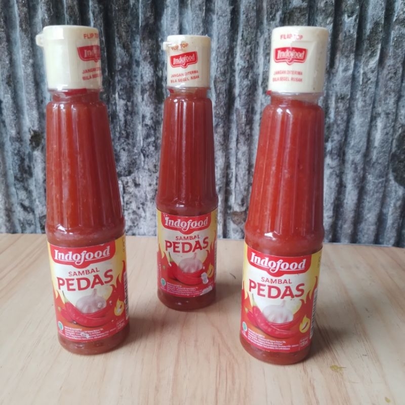 

saos sambal pedas indofood kemasan botol 135ml