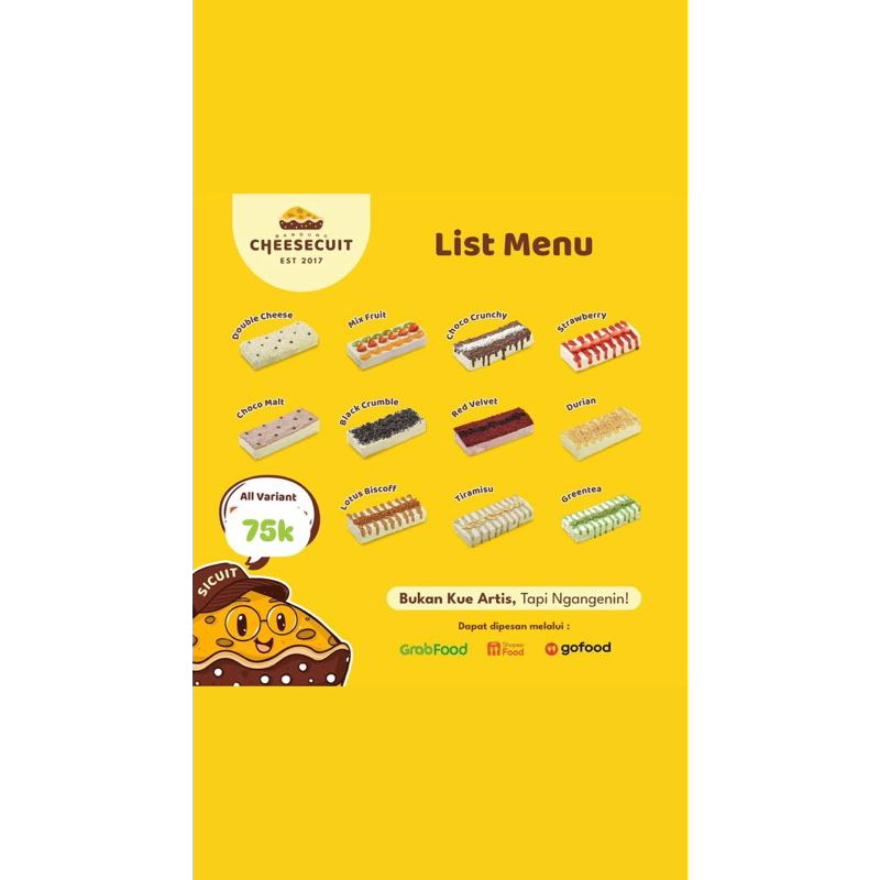 

Cheesecuit Bandung - Ready 18 MARET di PALEMBANG