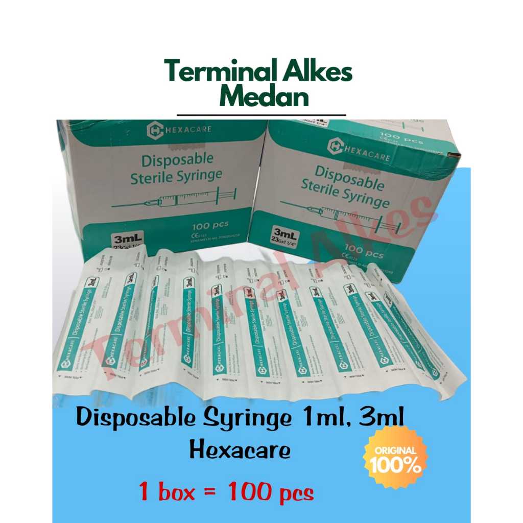 Disposable Syringe 1ml,3ml Hexacare PerBOX