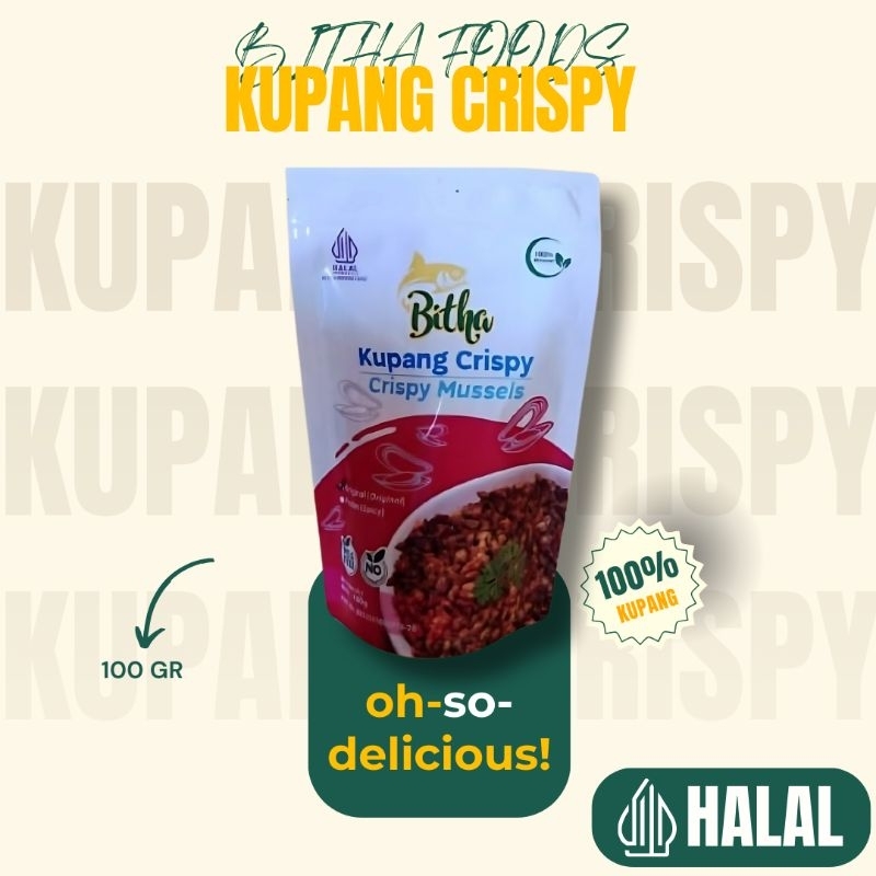 BITHA KUPANG CRISPY | CRISPY MUSSELS | KUPANG GORENG | KUPANG KERING | ORIGINAL | PEDAS | ASLI SIDOA