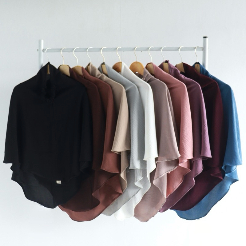 Bergo Maryam | Bergo Anak Crinkle Tali Karet by nayyaawear