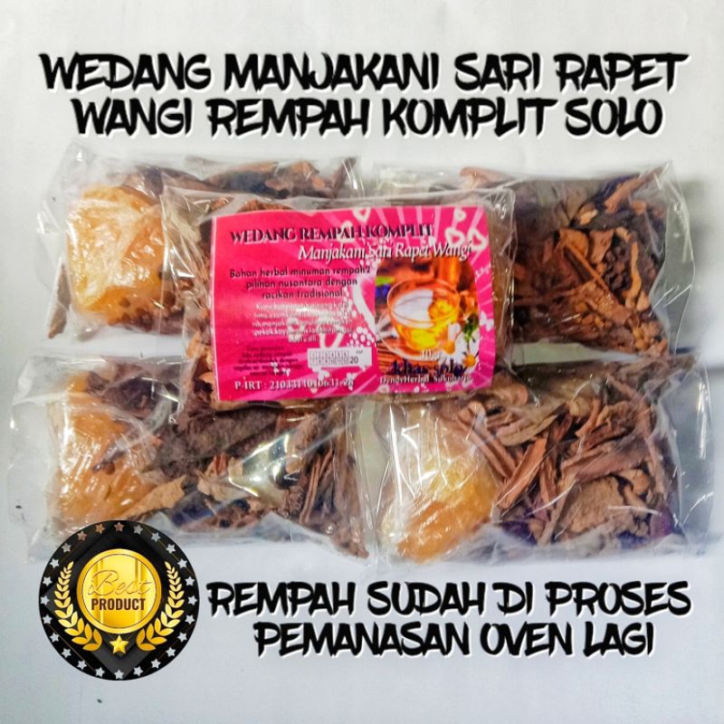 

Wedang MANJAKANI SARI RAPET WANGI Rempah Paling Komplit JSR Khas Solo 1Bks/pcs