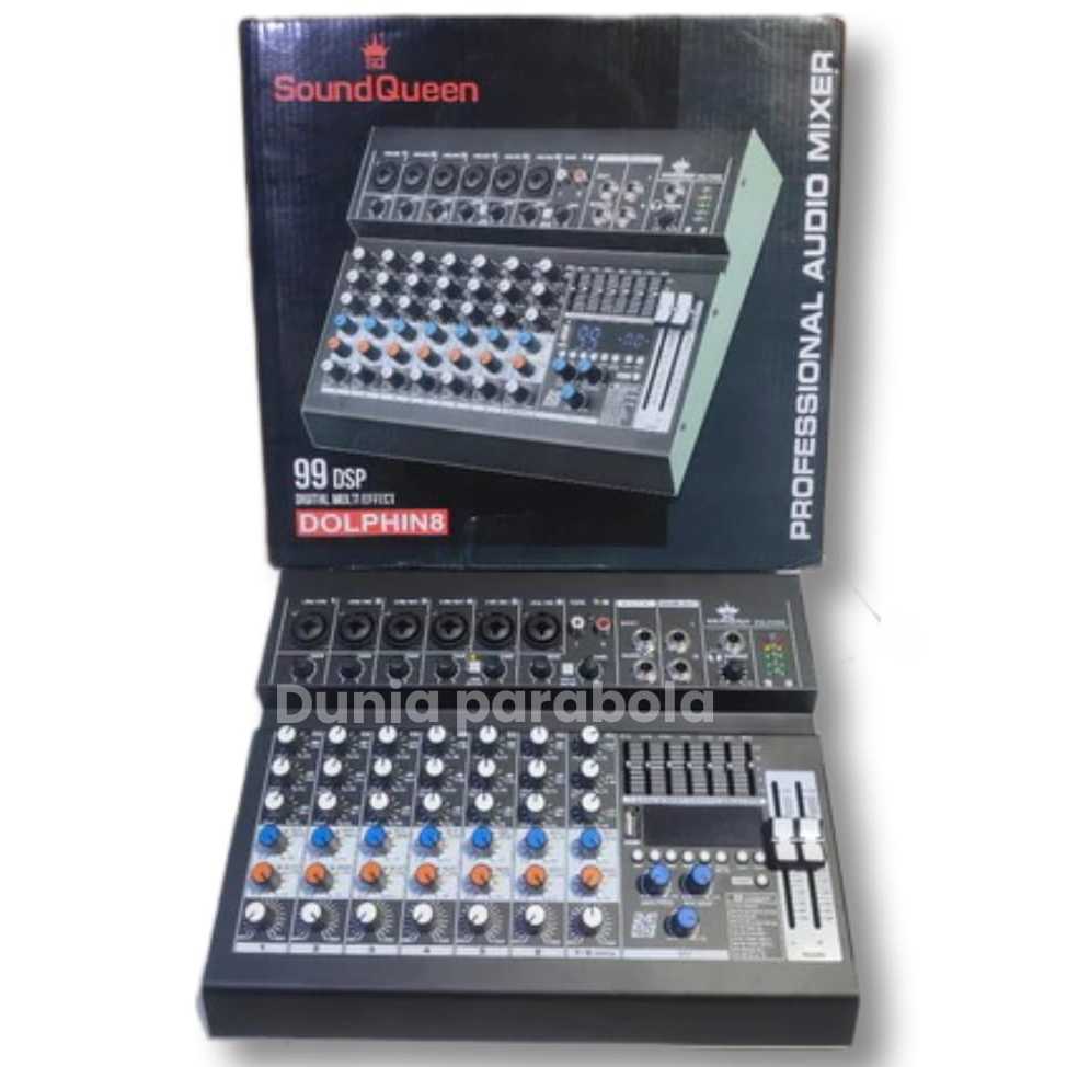 MIXER SOUNDQUEEN DOLPHIN 8 CHANNEL / Mixer SOUNDQUEEN VENOM 8 COM MIXER 8 CHANNEL