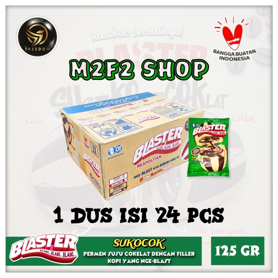 

Blaster Blang Blang Permen Sukocok Susu Kopi Cokelat | Bag - 125 gr (Kemasan Karton)