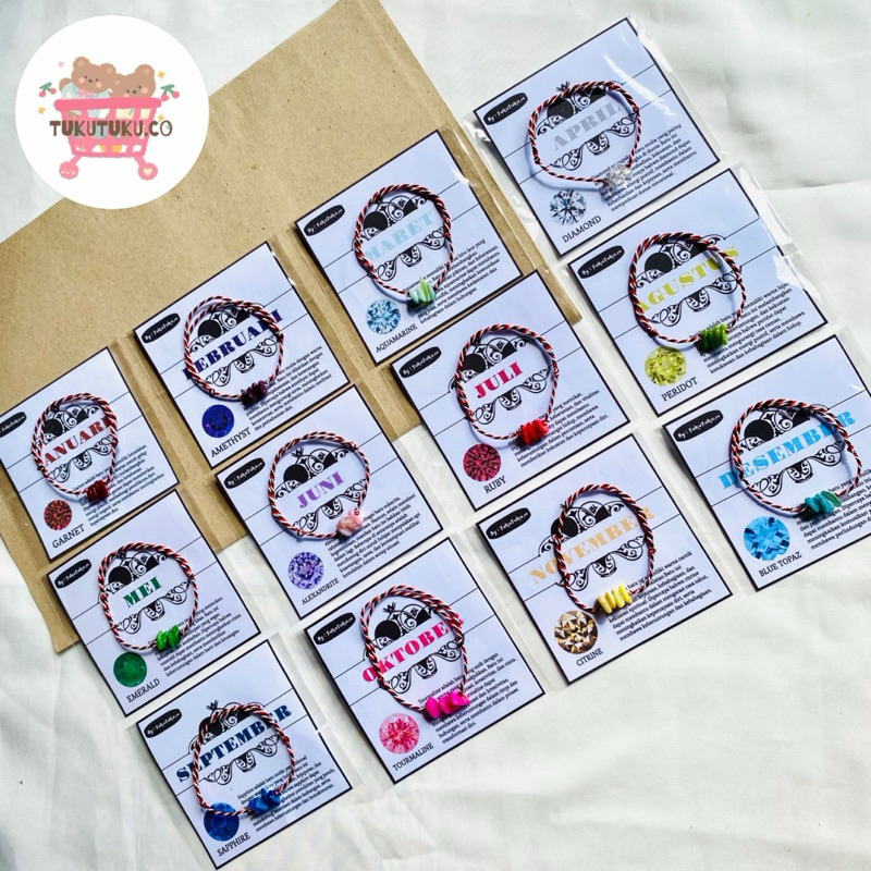 Gelang Tridatu Khas Bali Batu Lahir / Gelang Batu Lahir Tridatu / Gelang Batu Alam Tridatu / Gelang 