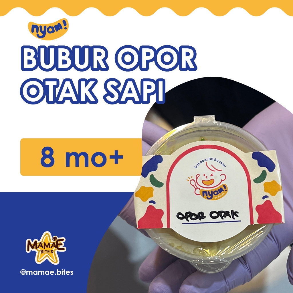 

NYAM Baby Food - Bubur Opor Otak Sapi | MPASI Anak Bayi Full Meal NYAM BB Booster (Tanpa MSG Pengawet)