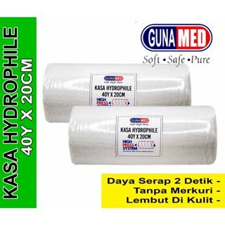 GUNAMED KASA HIDROFIL 40yard x 20cm / KASA STERIL / KASA ROLL/ KASA GULUNGGUNAMED KASA HIDROFIL 40ya