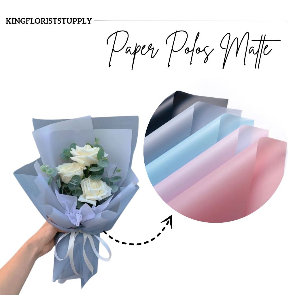 

Kertas Pembungkus Kado/Buket Bunga Polos Matte Wrapping Paper Flower Bouquet/Hampers/Gift Wrapping