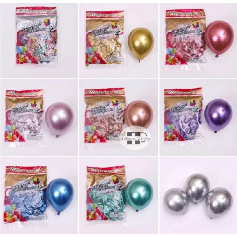 balon latex chrome 5inch / balon metalik chrome 5inch