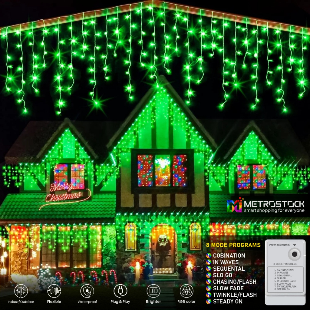 Lampu Natal - LED twinkle tumblr model gantung tirai rumbai dekorasi cafe restoran ruang tamu pesta 